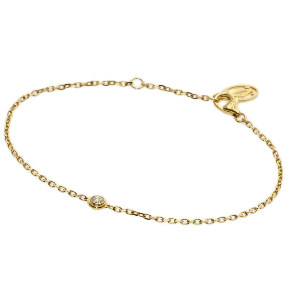 CARTIER 18k Gold Diamond Charm Bracelet